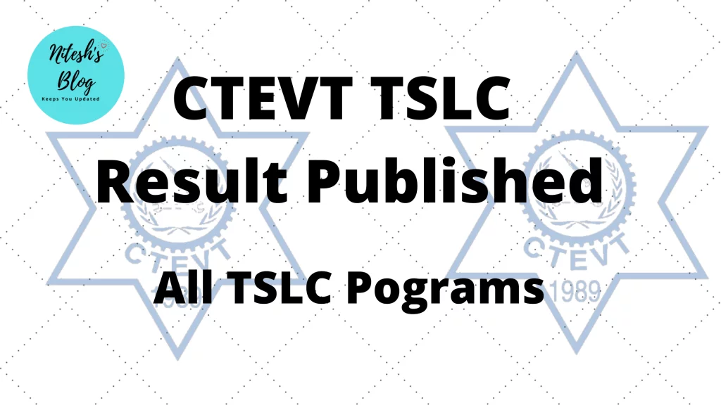 CTEVT TSLC Result Published
